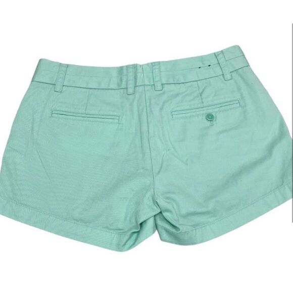 J. Crew women’s Sea Green Flat Front Chino Shorts size 6 - Picture 2 of 5